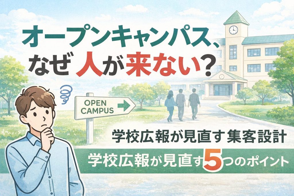 1「オープンキャンパスをやっているのに人が来ない」その原因とは？